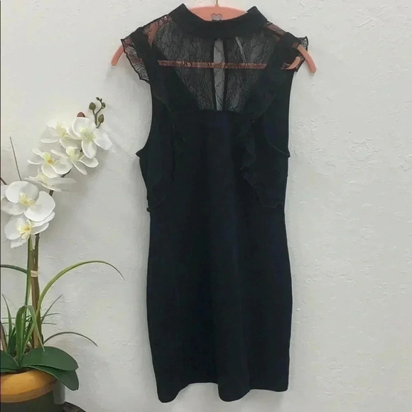 Free People Beaumont Muse Lace Bodycon Black Dress Size Small - Picture 2 of 6